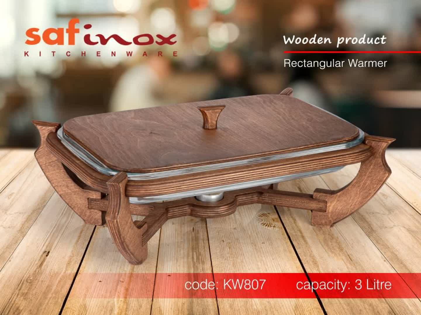 سوفله مستطیل بزرگ چوبی کد KW807
