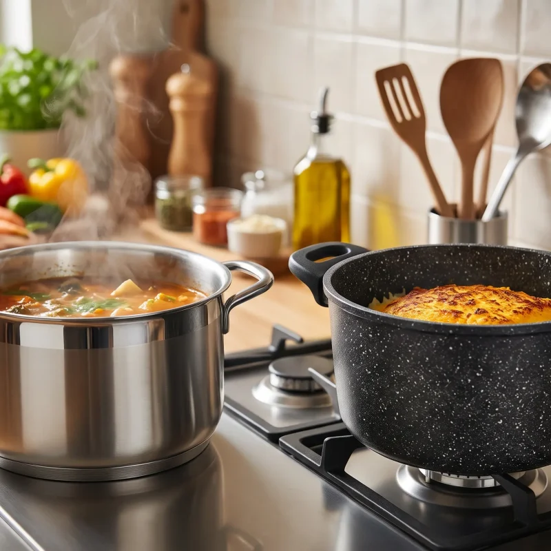 قابلمه گرانیتی بهتره یا قابلمه استیل؟