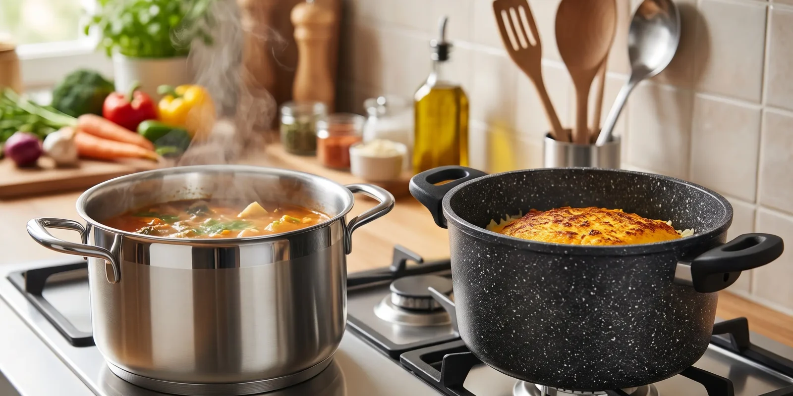 قابلمه گرانیتی بهتره یا قابلمه استیل؟